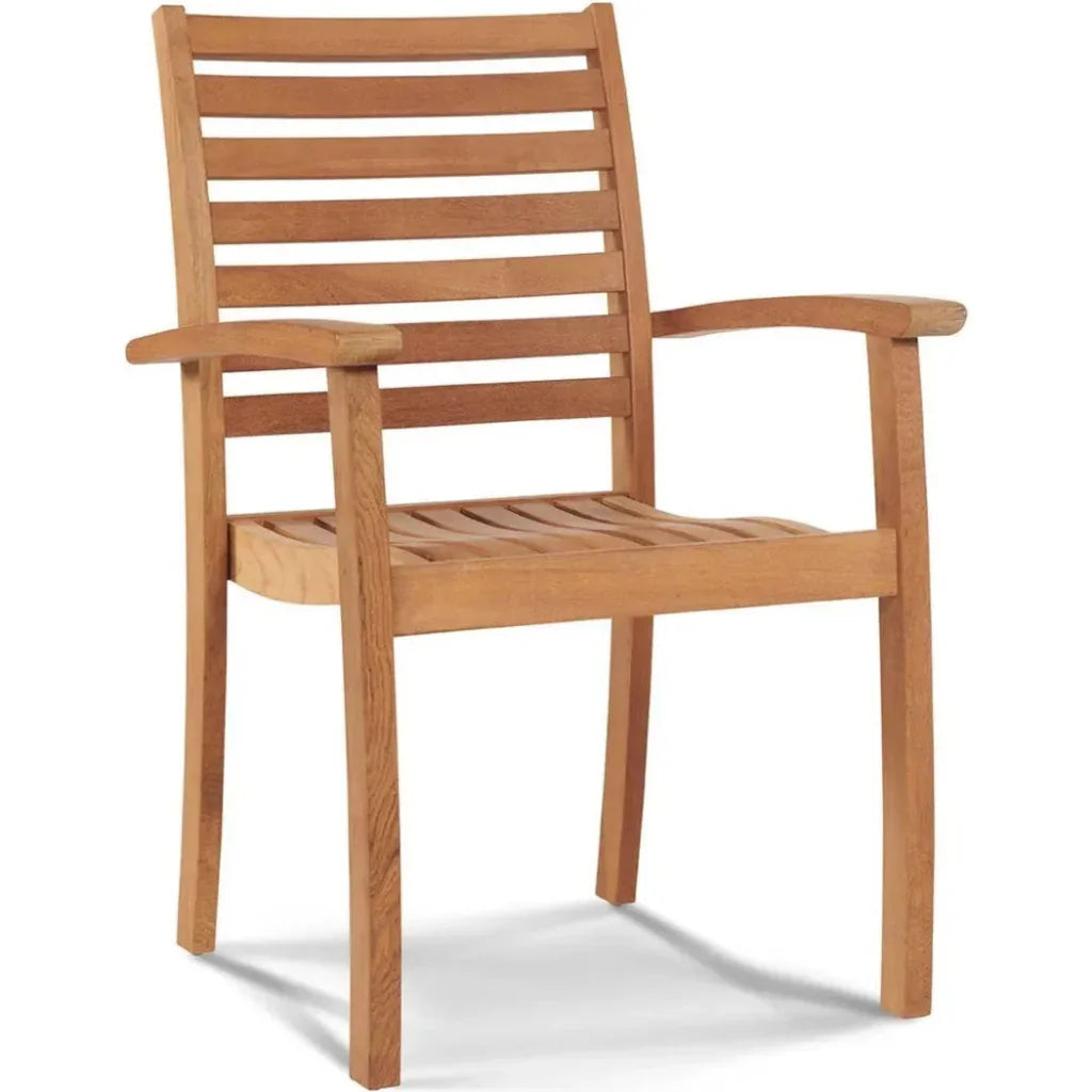 Royal Teak Outdoor Stacking Armchair 4PC-Outdoor Dining Chairs-HiTeak-LOOMLAN