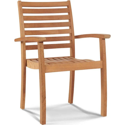 Royal Teak Outdoor Stacking Armchair 4PC-Outdoor Dining Chairs-HiTeak-LOOMLAN