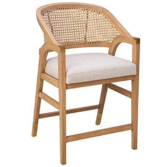 Royce Natural Wood Framed Counter Stool