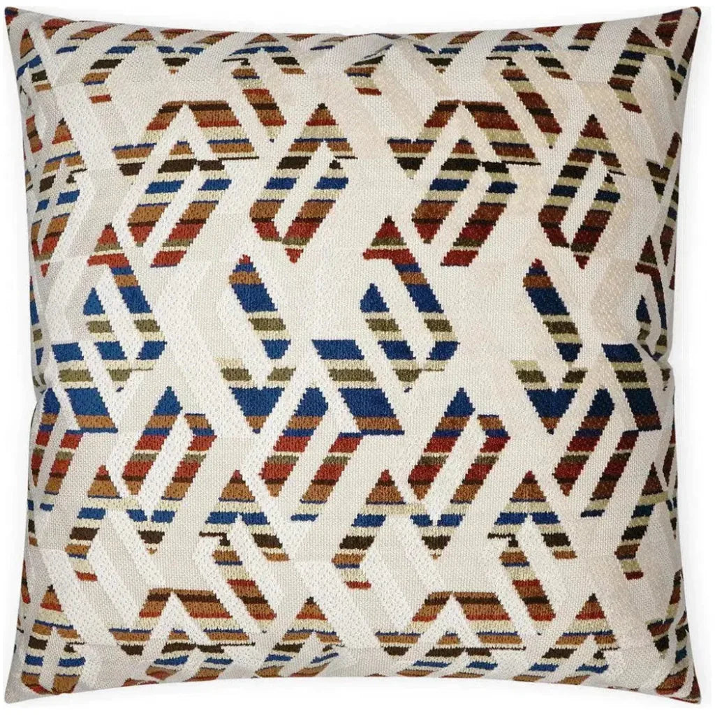 Rubicon Sierra Blue Red Brown Large Throw Pillow Insert - LOOMLAN - D.V. Kap - Throw Pillows