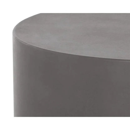 Rubin Concrete Outdoor Round Coffee Table-Outdoor Coffee Tables-SUNPAN-LOOMLAN