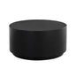 Rubin Concrete Outdoor Round Coffee Table-Outdoor Coffee Tables-SUNPAN-Black-LOOMLAN