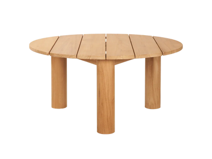 Rudolph Teak Patio Round Coffee Table-Outdoor Coffee Tables-HiTeak-LOOMLAN