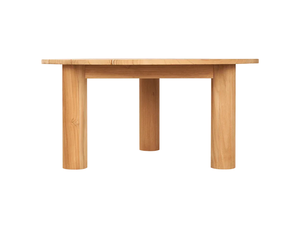 Rudolph Teak Patio Round Coffee Table-Outdoor Coffee Tables-HiTeak-LOOMLAN