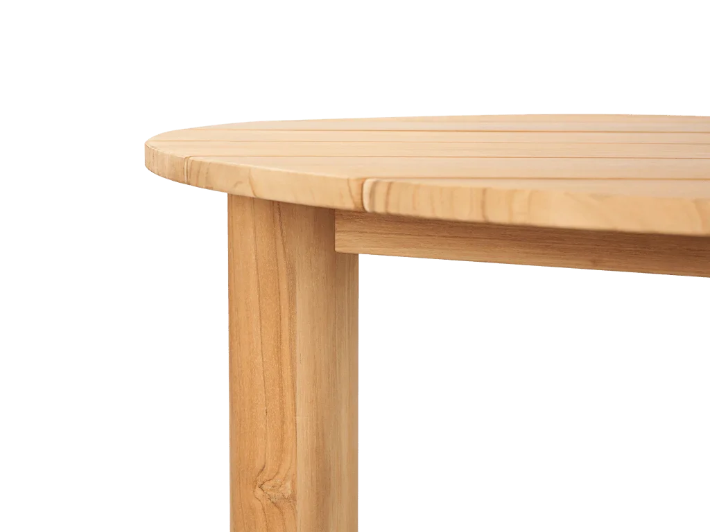 Rudolph Teak Patio Round Coffee Table-Outdoor Coffee Tables-HiTeak-LOOMLAN