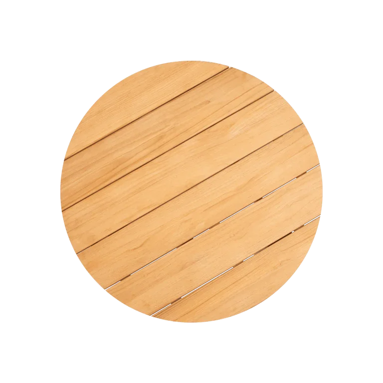 Rudolph Teak Patio Round Coffee Table-Outdoor Coffee Tables-HiTeak-LOOMLAN