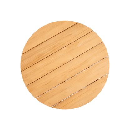 Rudolph Teak Patio Round Coffee Table-Outdoor Coffee Tables-HiTeak-LOOMLAN