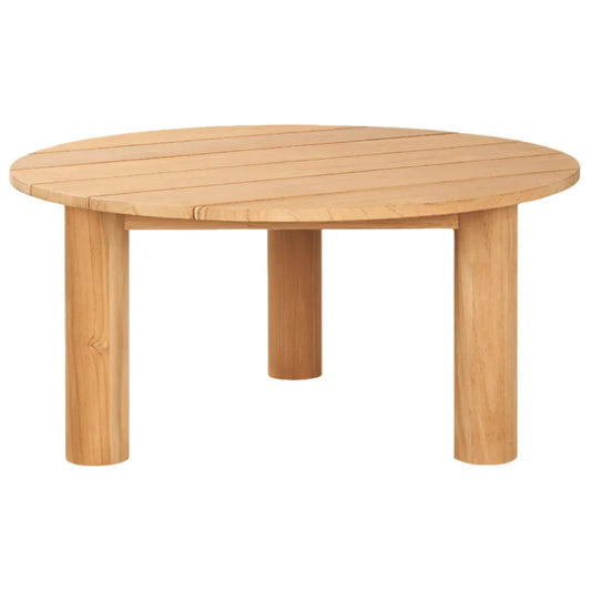 Rudolph Teak Patio Round Coffee Table-Outdoor Coffee Tables-HiTeak-LOOMLAN