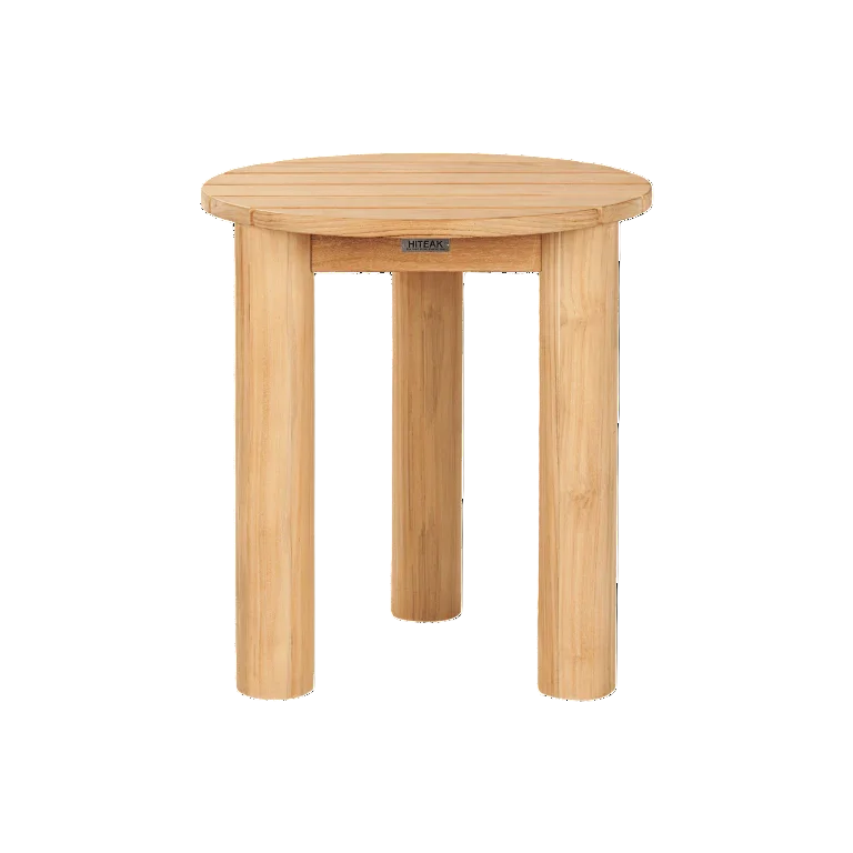 Rudolph Teak Patio Round Side Table - LOOMLAN - HiTeak - Outdoor Side Tables