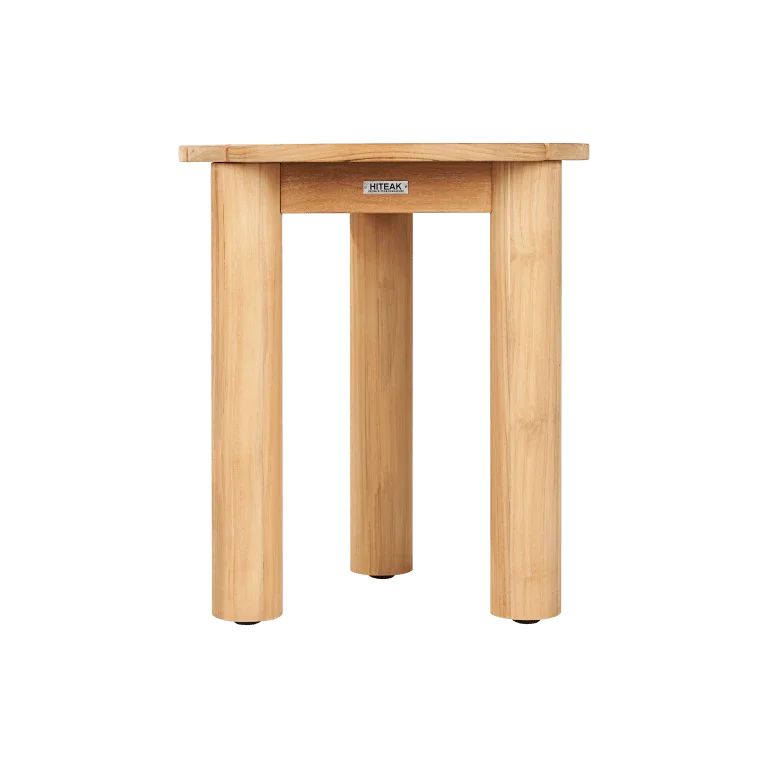 Rudolph Teak Patio Round Side Table - LOOMLAN - HiTeak - Outdoor Side Tables