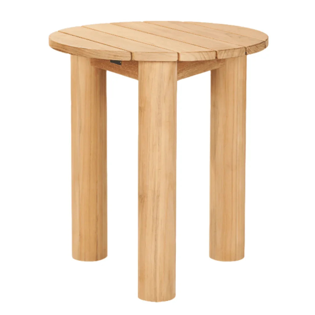 Rudolph Teak Patio Round Side Table - LOOMLAN - HiTeak - Outdoor Side Tables