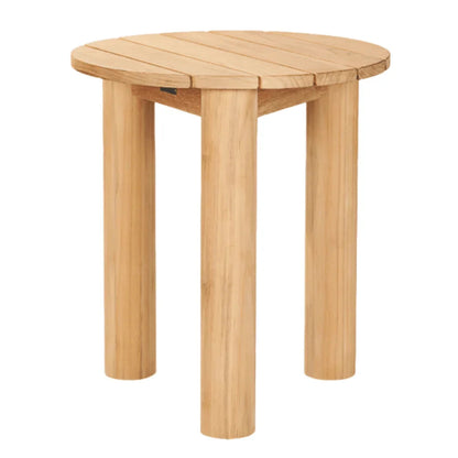 Rudolph Teak Patio Round Side Table - LOOMLAN - HiTeak - Outdoor Side Tables