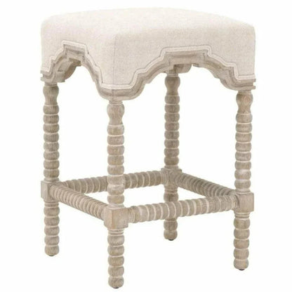 Rue Counter Stool Bisque French Linen Natural - LOOMLAN - Essentials For Living - Counter Stools