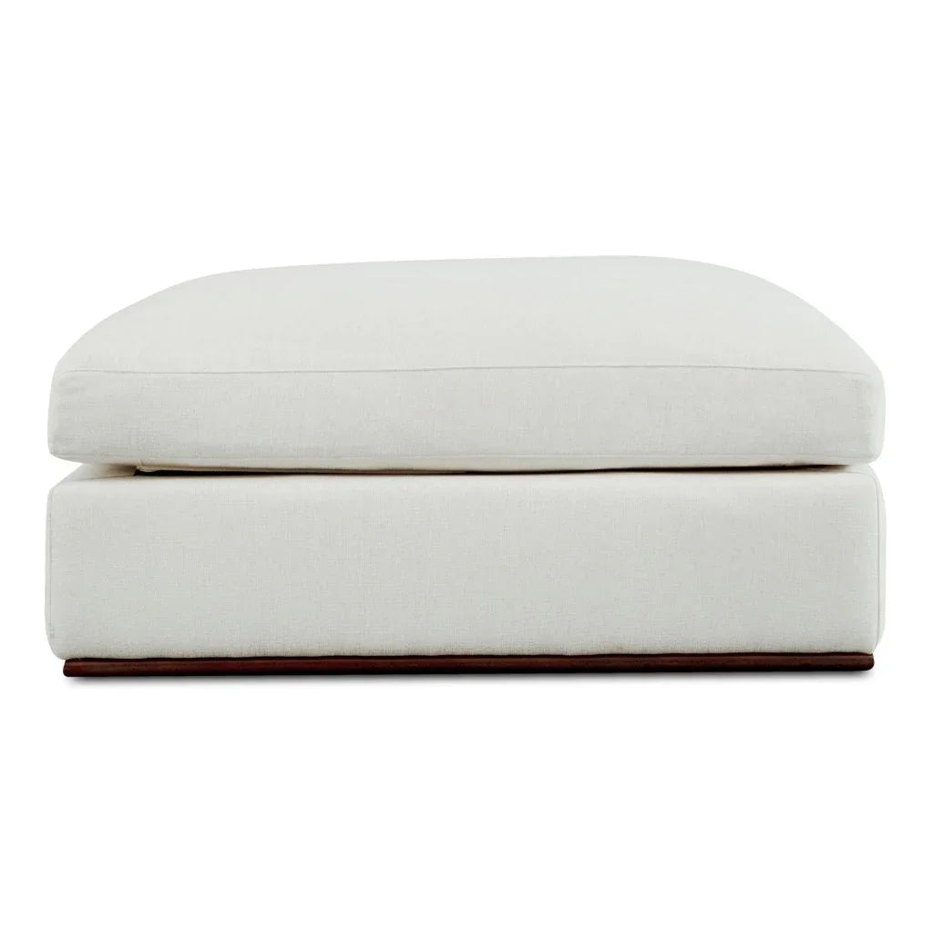 Rue Off White Feather - Filled Ottoman - LOOMLAN - Moe's Home - Ottomans