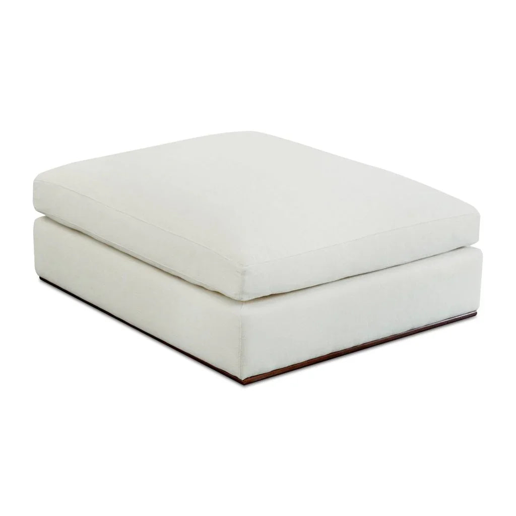 Rue Off White Feather - Filled Ottoman - LOOMLAN - Moe's Home - Ottomans