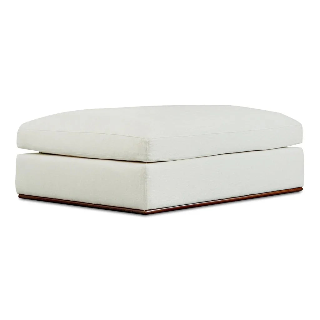 Rue Off White Feather - Filled Ottoman - LOOMLAN - Moe's Home - Ottomans