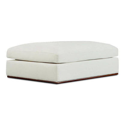 Rue Off White Feather - Filled Ottoman - LOOMLAN - Moe's Home - Ottomans