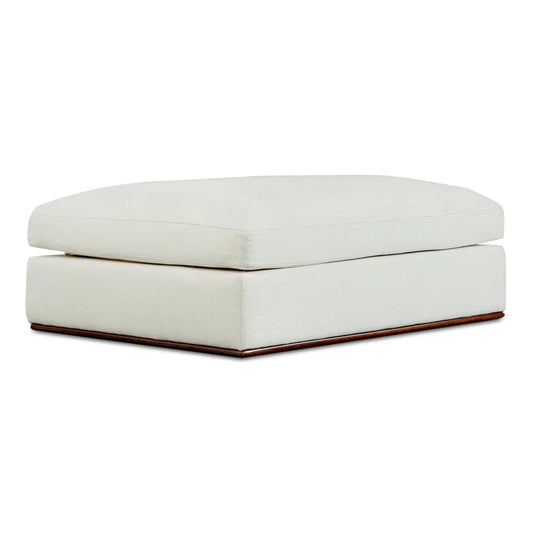 Rue Off White Feather - Filled Ottoman - LOOMLAN - Moe's Home - Ottomans