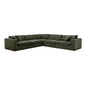 Rue Removable Back Cushions Sectional Sofa-Modular Sofas-Moe's Home-Deep Green-LOOMLAN