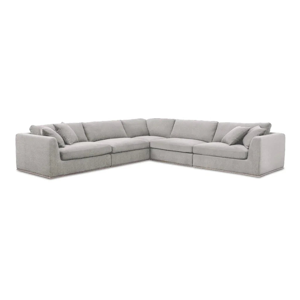 Rue Removable Back Cushions Sectional Sofa-Modular Sofas-Moe's Home-Flecked Grey-LOOMLAN