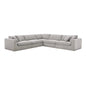 Rue Removable Back Cushions Sectional Sofa-Modular Sofas-Moe's Home-Flecked Grey-LOOMLAN