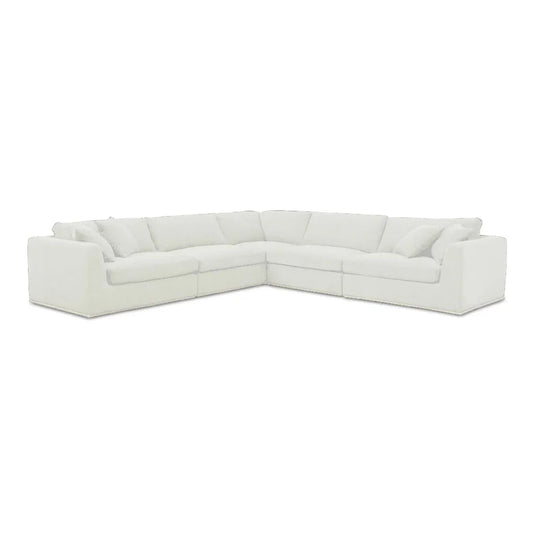 Rue Removable Back Cushions Sectional Sofa-Modular Sofas-Moe's Home-Off White-LOOMLAN