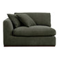 Rue Two Toss Cushions Corner Sofa-Modular Sofas-Moe's Home-Left Arm Facing-Deep Green-LOOMLAN