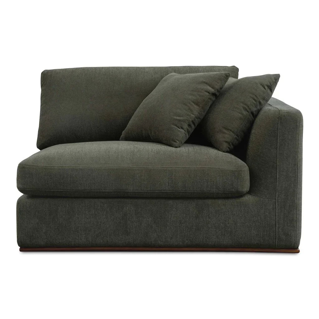 Rue Two Toss Cushions Corner Sofa-Modular Sofas-Moe's Home-Rigth Arm Facing-Deep Green-LOOMLAN