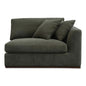 Rue Two Toss Cushions Corner Sofa-Modular Sofas-Moe's Home-Rigth Arm Facing-Deep Green-LOOMLAN