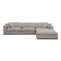Rue Two Toss Cushions Lounge Sectional Sofa-Modular Sofas-Moe's Home-Flecked Grey-LOOMLAN
