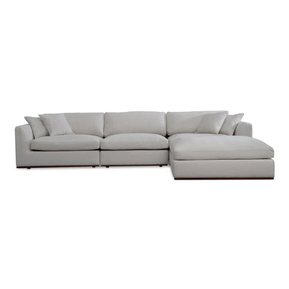 Rue Two Toss Cushions Lounge Sectional Sofa-Modular Sofas-Moe's Home-Off White-LOOMLAN