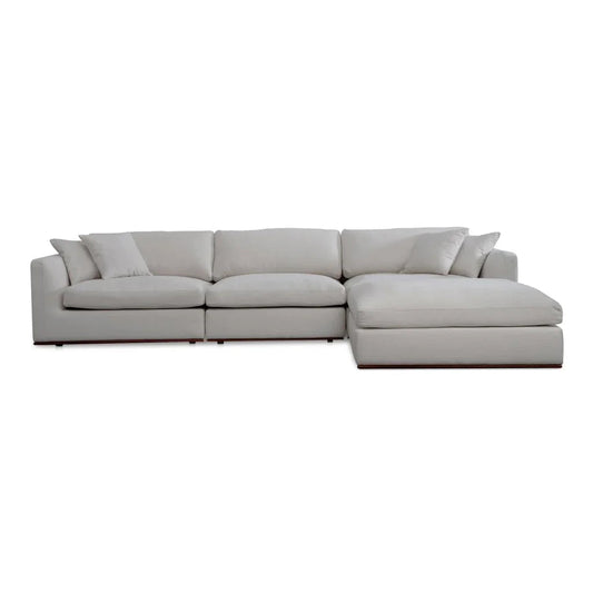 Rue Two Toss Cushions Lounge Sectional Sofa-Modular Sofas-Moe's Home-Off White-LOOMLAN
