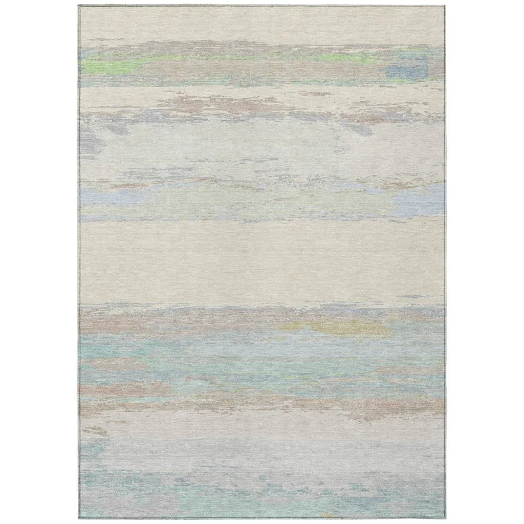 Runa Ivory Washable Indoor - Outdoor Rug - LOOMLAN - LOOMLAN Rugs - Outdoor Rugs