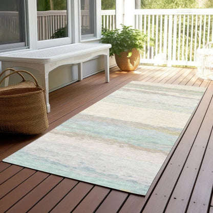 Runa Ivory Washable Indoor - Outdoor Rug - LOOMLAN - LOOMLAN Rugs - Outdoor Rugs