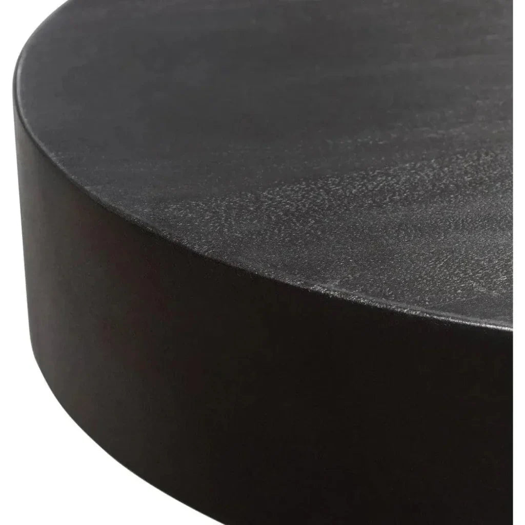 Rune 16" Round End Table in Black Finish - LOOMLAN - Diamond Sofa - Side Tables
