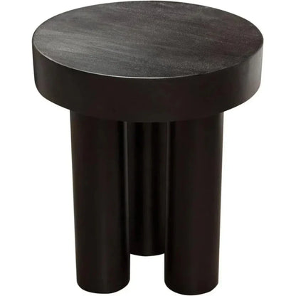 Rune 16" Round End Table in Black Finish - LOOMLAN - Diamond Sofa - Side Tables
