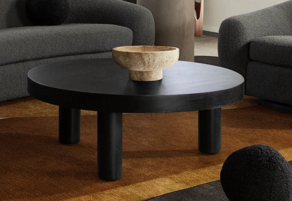 Rune Wood Top Round Cocktail Table - LOOMLAN - Diamond Sofa - Coffee Tables