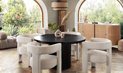 Rune Wood Top Round Dining Table-Dining Tables-Diamond Sofa-LOOMLAN