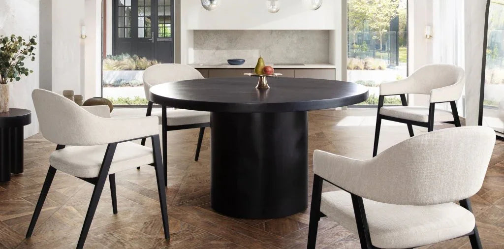 Rune Wood Top Round Dining Table-Dining Tables-Diamond Sofa-LOOMLAN