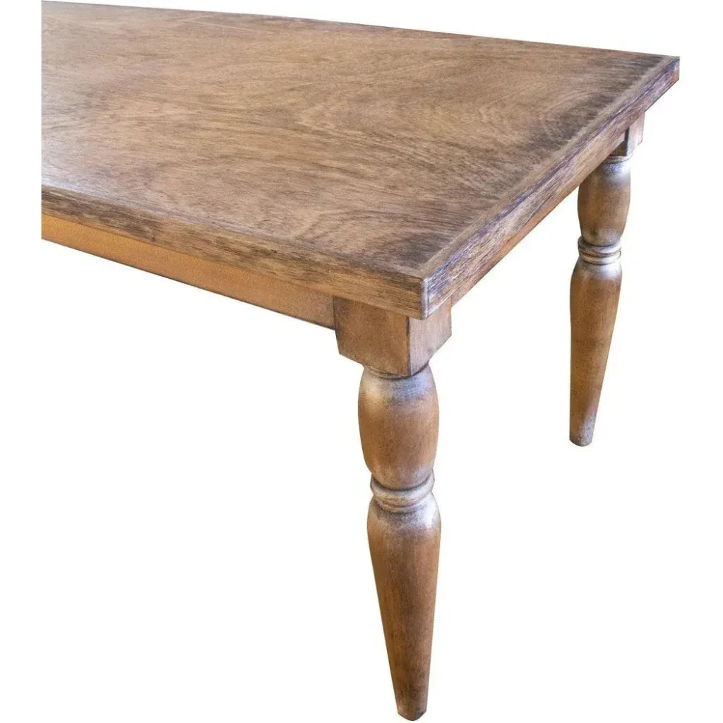 Rusic Farmhouse Wood Dining Table Pilar Seats 8-Dining Tables-Peninsula Home-LOOMLAN