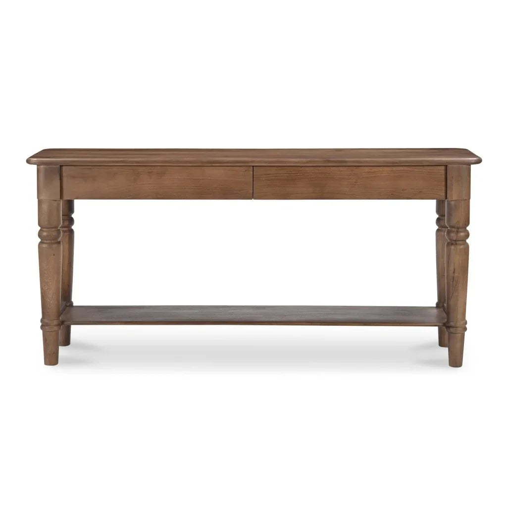 Russet Brown Acacia Wood Console Table - LOOMLAN - Moe's Home - Console Tables