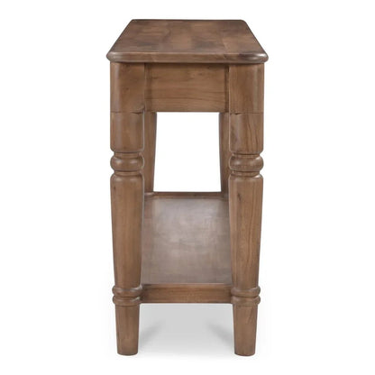Russet Brown Acacia Wood Console Table - LOOMLAN - Moe's Home - Console Tables