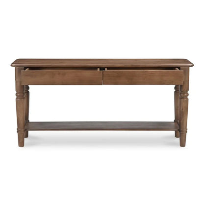 Russet Brown Acacia Wood Console Table - LOOMLAN - Moe's Home - Console Tables