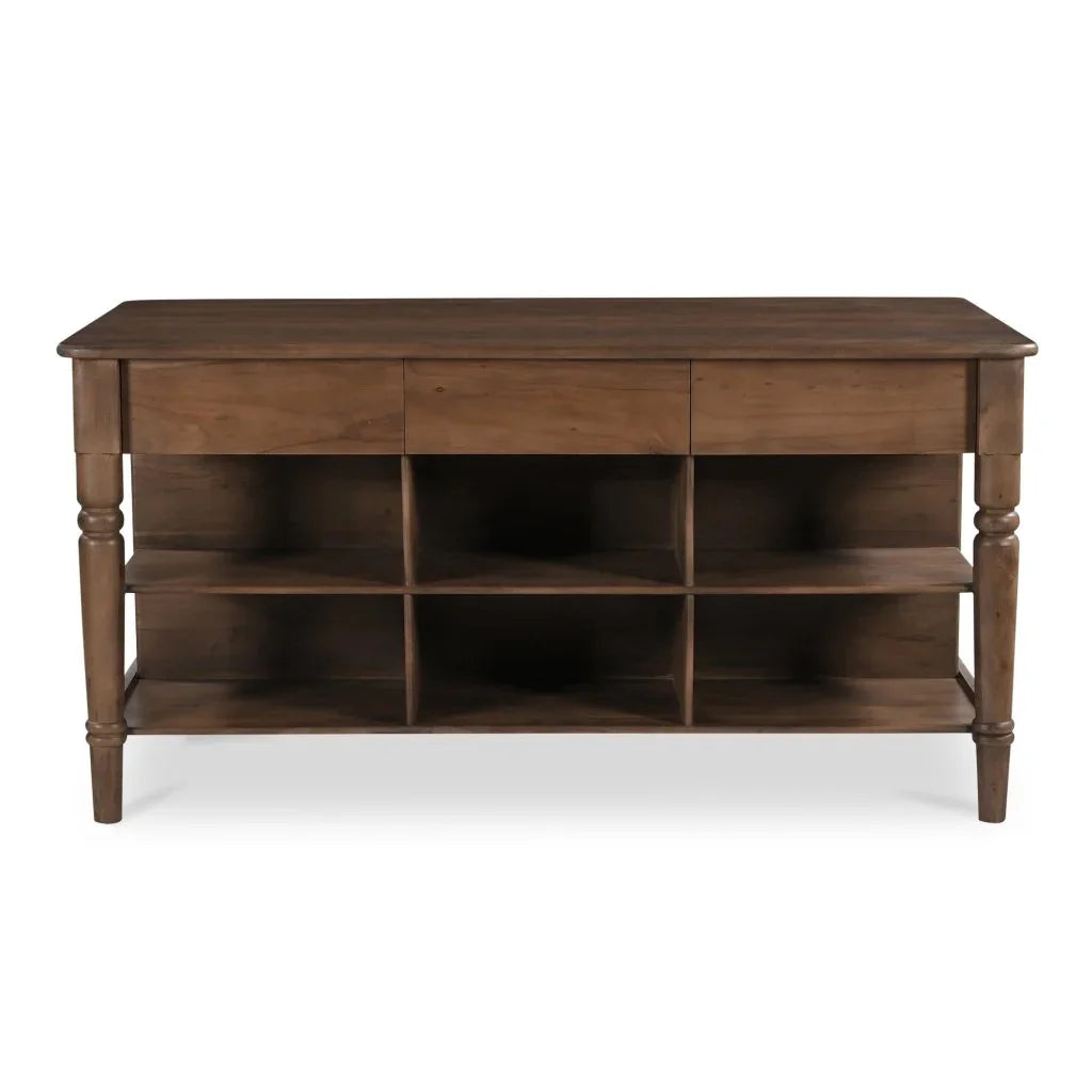 Russet Kitchen Island Brown Acacia Wood Counter Table - LOOMLAN - Moe's Home - Counter Tables