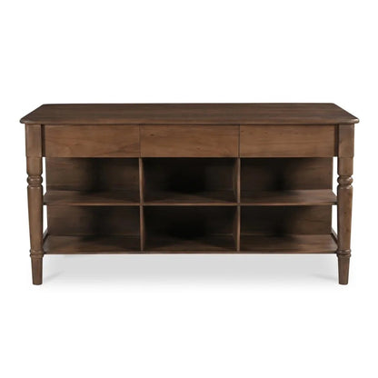 Russet Kitchen Island Brown Acacia Wood Counter Table - LOOMLAN - Moe's Home - Counter Tables