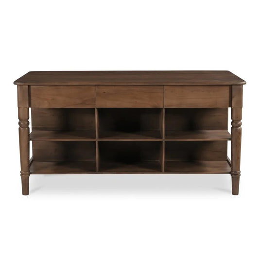 Russet Kitchen Island Brown Acacia Wood Counter Table - LOOMLAN - Moe's Home - Counter Tables