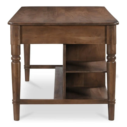 Russet Kitchen Island Brown Acacia Wood Counter Table - LOOMLAN - Moe's Home - Counter Tables