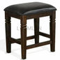 Rustic Backless Counter Stool Leather Seat - LOOMLAN - Sunny D - Counter Stools