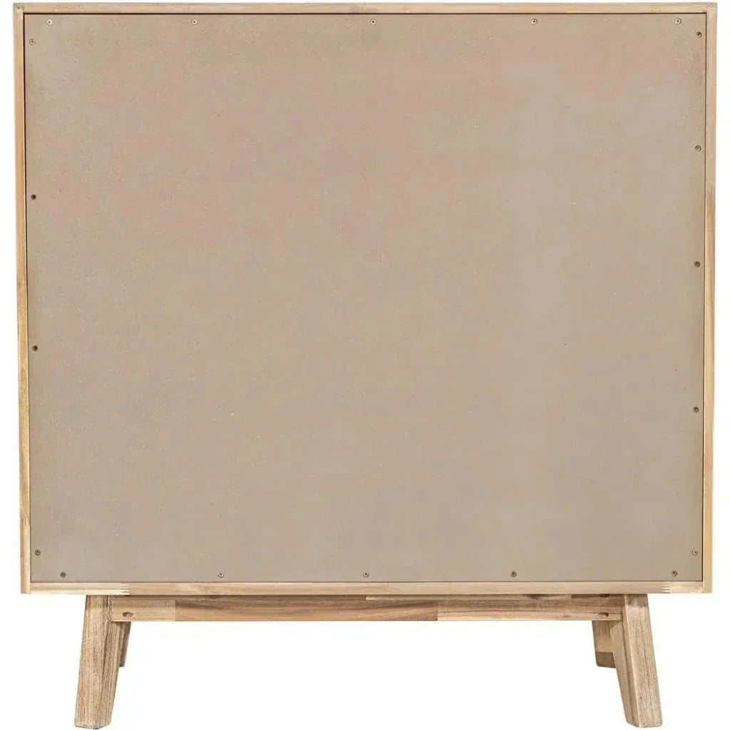 Rustic Brown Solid Wood Gia 5 Drawer Chest - LOOMLAN - LH Imports - Chests