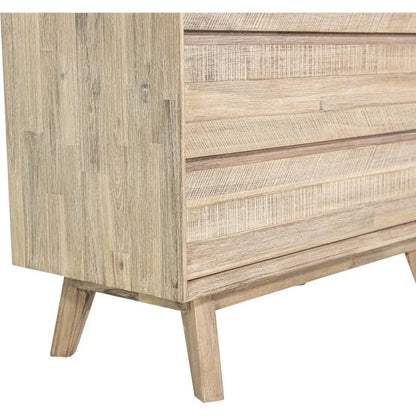 Rustic Brown Solid Wood Gia 5 Drawer Chest - LOOMLAN - LH Imports - Chests